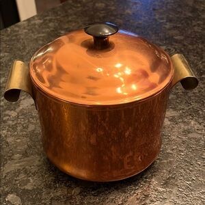 Vintage 3QT Copper Pot with Lid